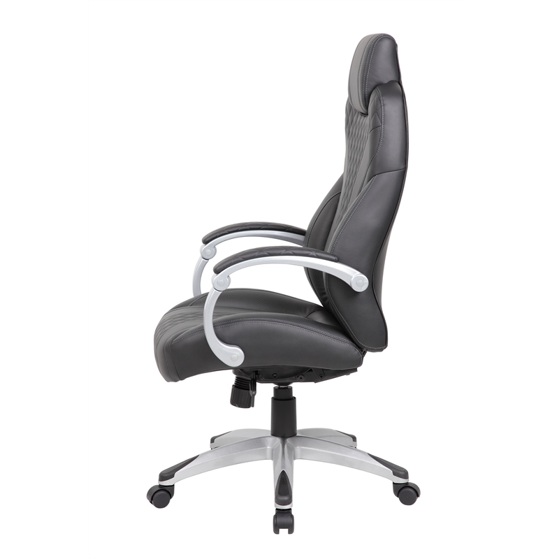 Scranton & Co Contemporary Executive Hinged Arm Chair in Black