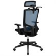 Scranton & Co High Back Ergonomic Mesh Office Swivel Chair in Blue and Black