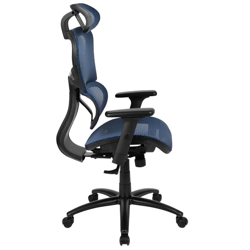 Scranton & Co High Back Ergonomic Mesh Office Swivel Chair in Blue