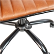 Scranton & Co Contemporary Vinyl Low Back Swivel Office Chair in Brown