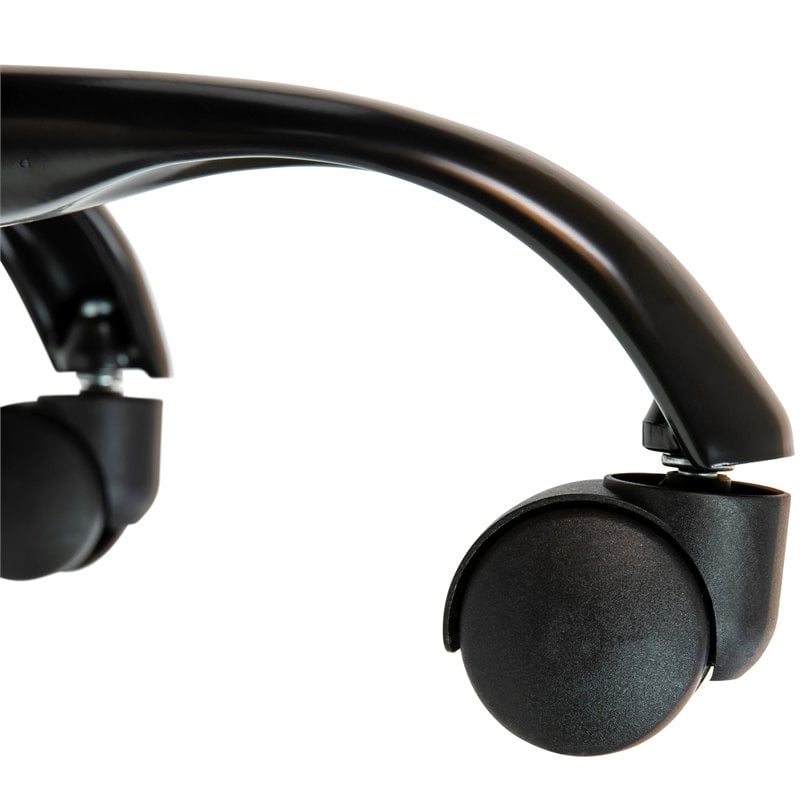 Scranton & Co Contemporary Vinyl Low Back Swivel Office Chair in Brown