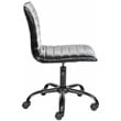 Scranton & Co Faux Leather Low Back Office Swivek Chair in Black