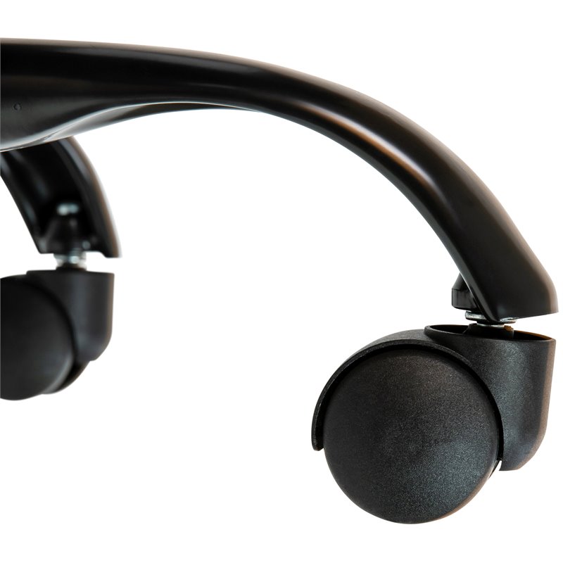 Scranton & Co Faux Leather Low Back Office Swivek Chair in Black