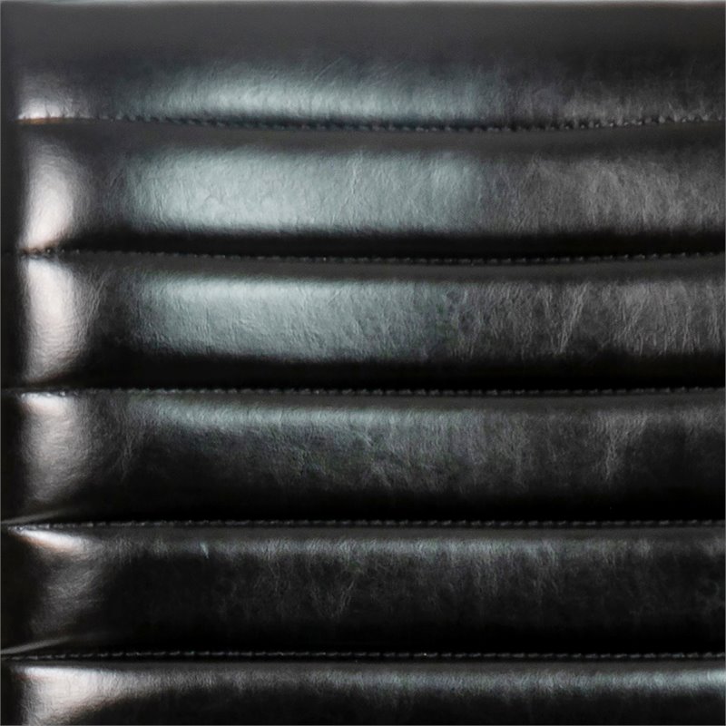 Scranton & Co Faux Leather Low Back Office Swivek Chair in Black