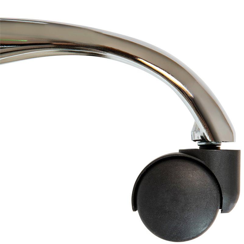 Scranton & Co Faux Leather Low Back Office Swivek Chair in Brown and Chrome