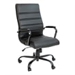 Scranton & Co Contemporary Faux Leather High Back Office Chair in Black