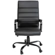 Scranton & Co Contemporary Faux Leather High Back Office Chair in Black
