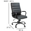 Scranton & Co Contemporary Faux Leather High Back Office Chair in Black