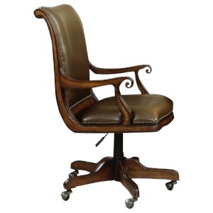 scranton & co modern desk office chair in medium clear cherry