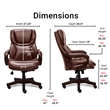 Scranton & Co Executive Office Chair in Brown Bonded Leather