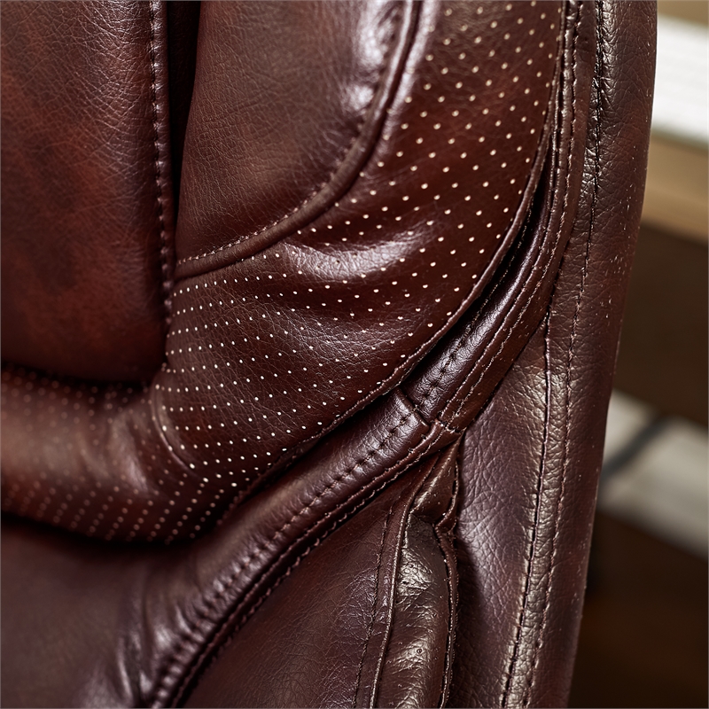Scranton & Co Executive Office Chair in Brown Bonded Leather