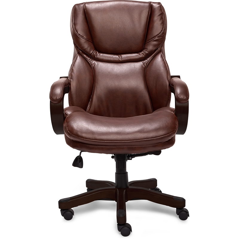 Scranton & Co Executive Office Chair in Brown Bonded Leather