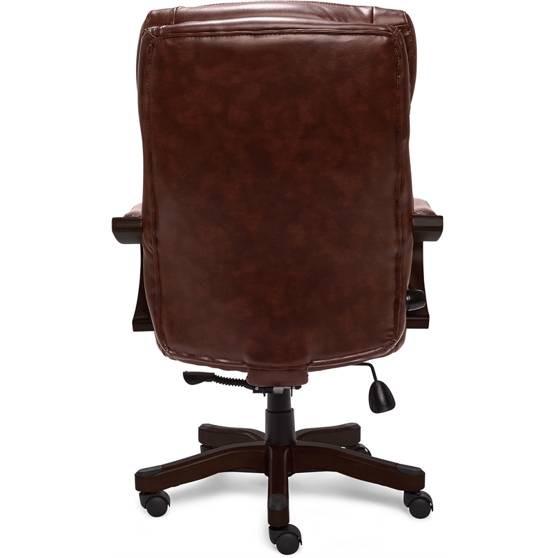 Scranton & Co Executive Office Chair in Brown Bonded Leather