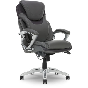scranton & co faux leather executive office chair with air technology in gray