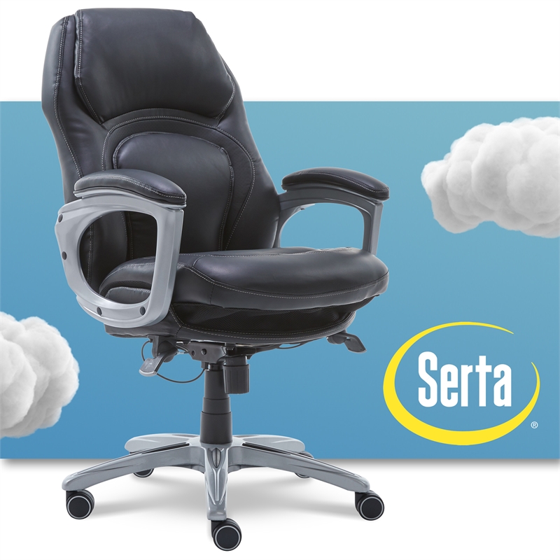 Scranton & Co Executive Office Chair in Black Bonded Leather
