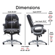 Scranton & Co Executive Office Chair in Black Bonded Leather