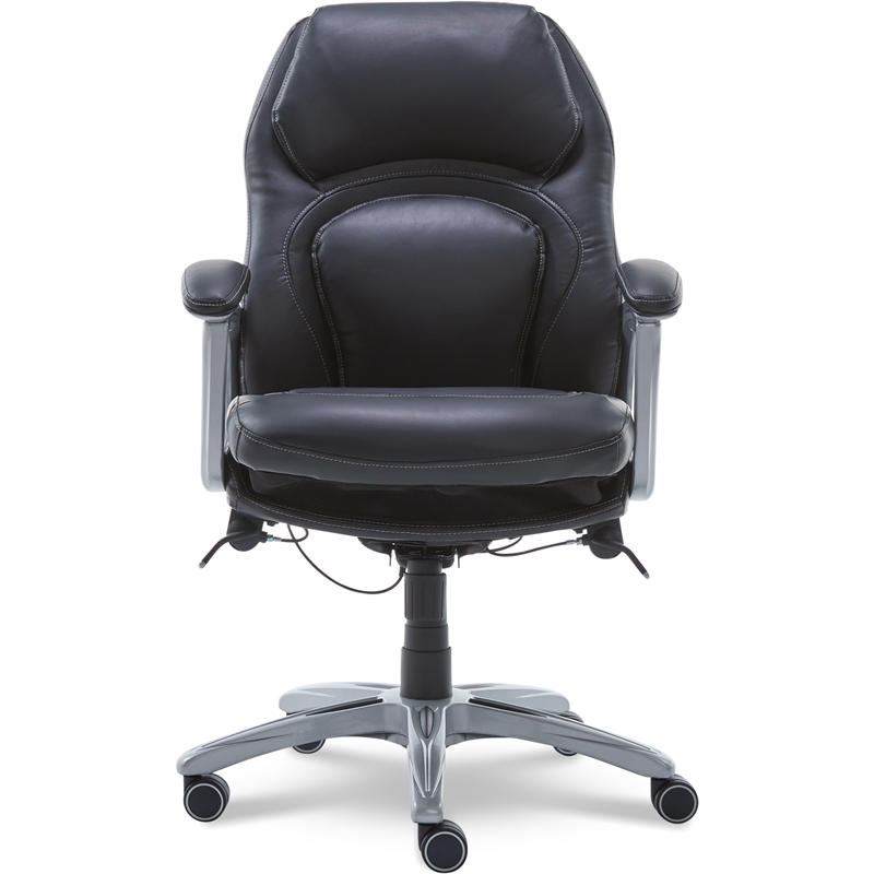 Scranton & Co Executive Office Chair in Black Bonded Leather