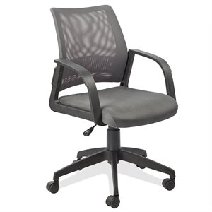 scranton & co mesh back adjustable height office chair in gray