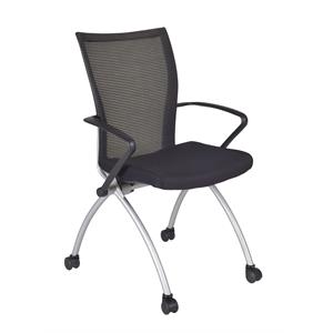 scranton & co contemporary nesting office chair in black
