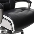 Scranton & Co Traditional Faux Leather Executive Office Chair in Black/White