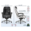 Scranton & Co Traditional Faux Leather Executive Office Chair in Black/White
