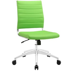 scranton & co contemporary armless office chair in bright green
