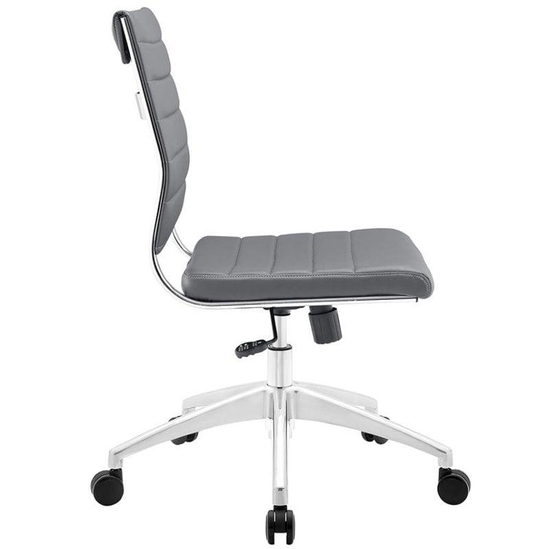 Scranton & Co Contemporary Armless Office Chair in Gray