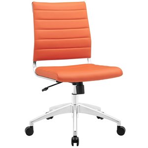 Scranton & Co Contemporary Armless Office Chair in Orange