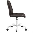 Scranton & Co Faux Leather Mid Back Swivel Office Chair in Brown