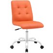Scranton & Co Faux Leather Mid Back Swivel Office Chair in Orange