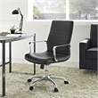 Scranton & Co Contemporary Mid Back Swivel Office Chair in Black