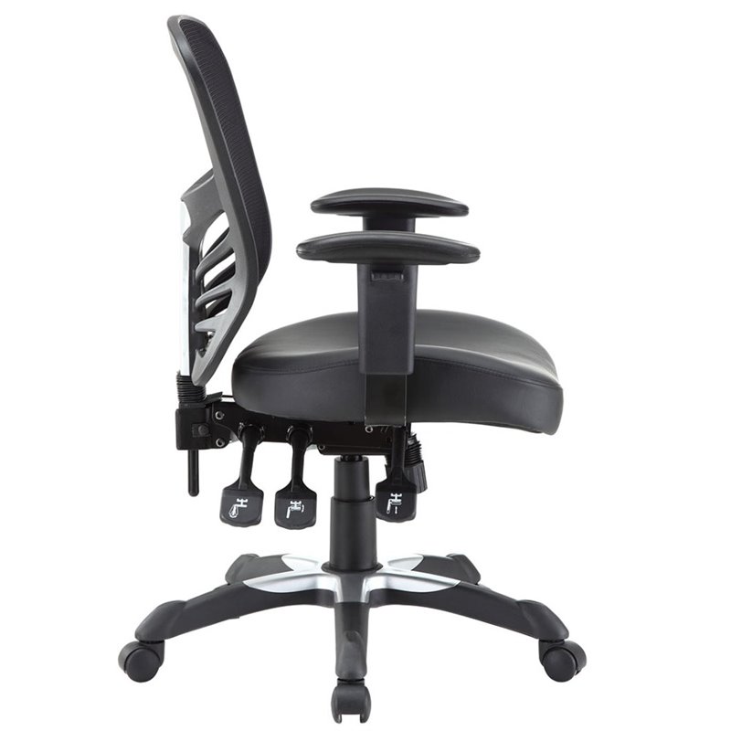 Scranton & Co Modern Breathable Mesh Back Office Chair in Black