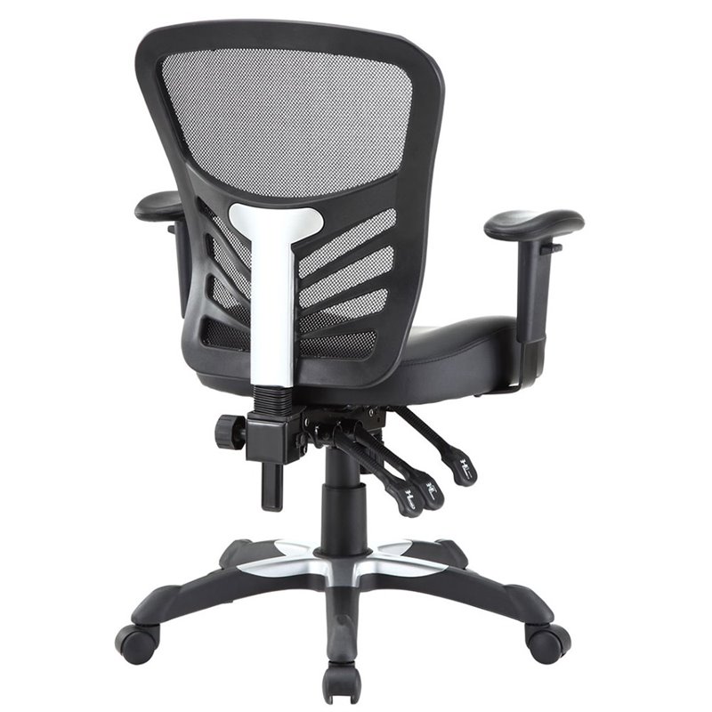 Scranton & Co Modern Breathable Mesh Back Office Chair in Black