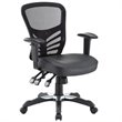 Scranton & Co Modern Breathable Mesh Back Office Chair in Black