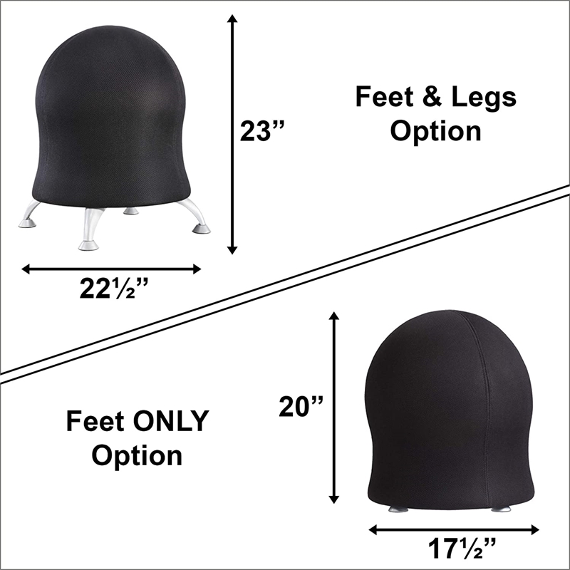 Scranton & Co Contemporary Seating Ball Chair in Black