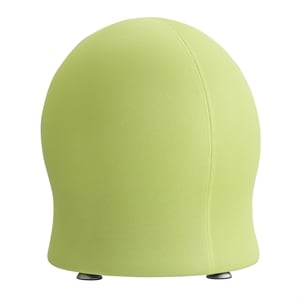 Scranton & Co Steel/Vinyl Fabric Ball Office Chair in Grass Green