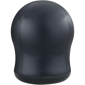 Scranton & Co Faux Leather Active Swivel Ball Office Chair in Black