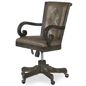Scranton & Co Upholstered Desk Chair in Weathered Peppercorn