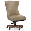 Scranton & Co Top Grain Leather Beige Home Office Chair Rectangular 42