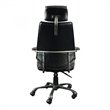 Scranton & Co Leather and Iron Executive Swivel Office Chair in Onyx Black