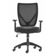 Scranton & Co Modern Jet Black Mesh Office Chair with Nylon Base