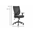 Scranton & Co Modern Jet Black Mesh Office Chair with Nylon Base