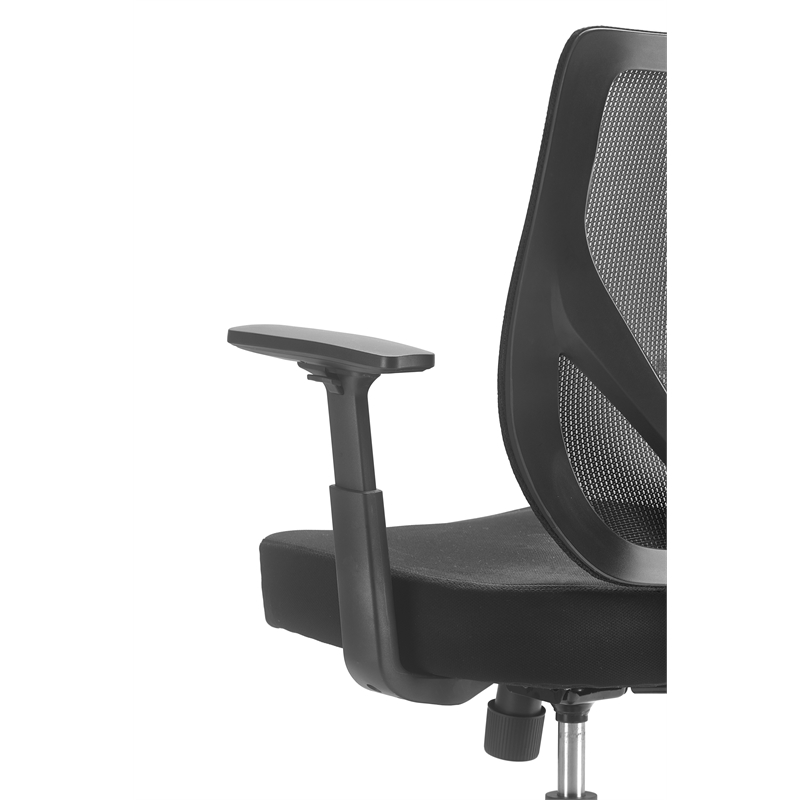 Scranton & Co Modern Jet Black Mesh Office Chair with Nylon Base
