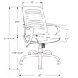 Scranton & Co Modern Ergonomic Swivel Office Chair in Black