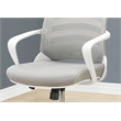Scranton & Co Ergonomic Swivel Office Chair in White and Gray
