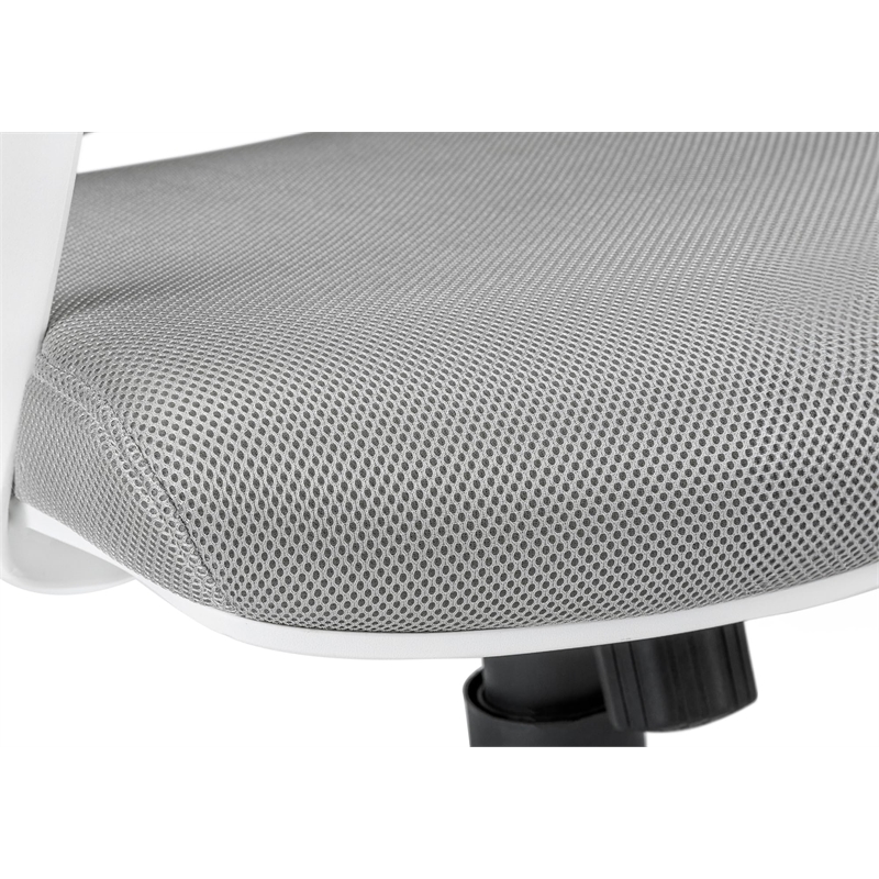 Scranton & Co Ergonomic Swivel Office Chair in White and Gray