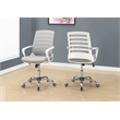 Scranton & Co Ergonomic Swivel Office Chair in White and Gray