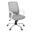 Scranton & Co Ergonomic Swivel Office Chair in White and Gray