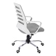 Scranton & Co Ergonomic Swivel Office Chair in White and Gray