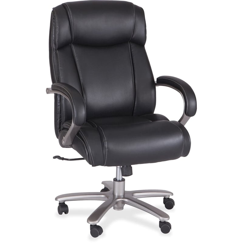 Scranton & Co Bonded Faux Leather Big and Tall High Back Chair in Black